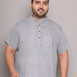 Enchanted Drapes Men Geometric Thread Work Kurta-image-101