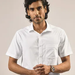 KINGDOM OF WHITE Men Opaque Solid Pure Cotton Casual Shirt-image-68