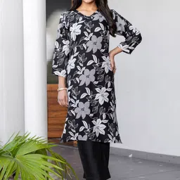 JULEE Women Floral Printed Regular Kurta with Trousers-image-26