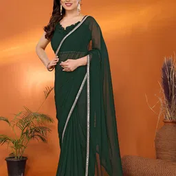 KALINI Mirror Work Lace Saree-image-73