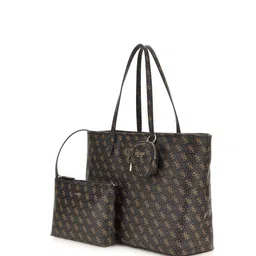 GUESS Printed PU Structured Tote Bag with Tasselled image 3