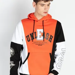 Status Quo Men Colourblocked Hooded Sweatshirt-image-80