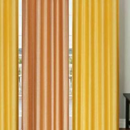 BELLA TRUE Yellow & Cream 3 Pieces Door Curtains-image-90