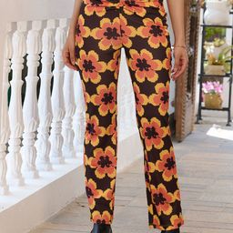 TANDUL Women Abstract Printed Smart Trousers-image-28