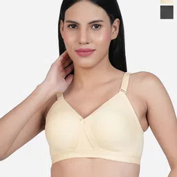 SHYAM SONS FLAIR Softline Pack Of 2 Full Coverage Non Padded Seamless Bra-28