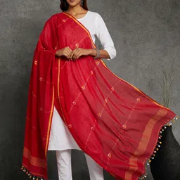 ArtEastri Woven Design Dupatta with Thread Work-picture-1