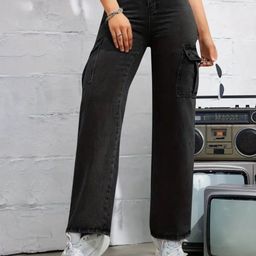 DressBerry Women Comfort Wide Leg High-Rise Light Fade Acid Wash Stretchable Jeans-image-57