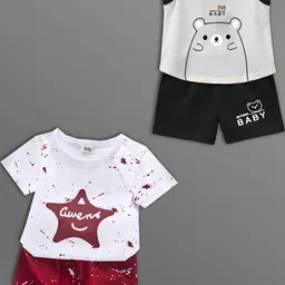 HELPOM Unisex Kids Printed T-shirt with Shorts-picture-8