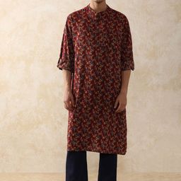 Moara Floral Printed Straight Pure Cotton Kurta with Trousers-image-61