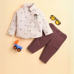 MeeMee Boys Printed Shirt with Trousers-picture-42