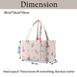 Kuber Industries Cream-Coloured Set of 6 Regular Tote Basket Organisers image 5