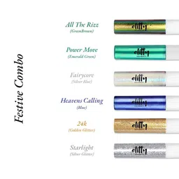 Elitty Festive Set of 6 Pop Coloured Eyeliner - 4 ml Each image 4