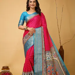 KALINI Woven Design Zari Saree-21
