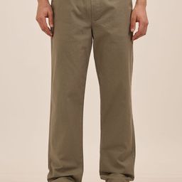 Espanshe Luxeloom - Relaxed Fit Cotton Trouser - Smoke Green-image-5