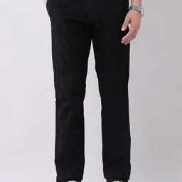 AD By Arvind Men Checked Self Design Slim Fit Mid-Rise Chinos-image-81