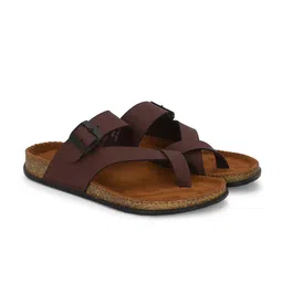 Azzaro Black Men One Toe Comfort Sandal-image-74