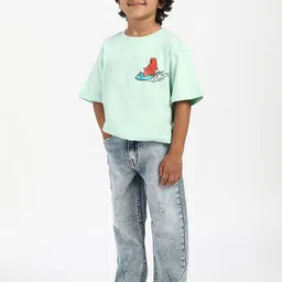 Nauti Nati Boys Textured Cotton Regular Fit Mid-Rise Stretchable Jeans-5