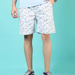V-Mart Men Printed Regular Fit Cotton Shorts-image-11