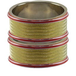 Vidhya Kangan Gold-Toned Stainless Steel Bangles-image-15