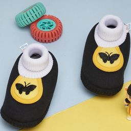 NESKA MODA Black Cotton Booties-image-67