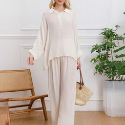 JC Collection Shirt Collar Neck Shirt With Trousers Co-Ords-picture-10