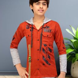 FASHION GRAB Boys Classic Tartan Checks Opaque Printed Casual Shirt-image-4