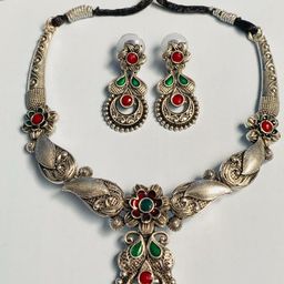 Anouk Sophisticated Silver Plated Necklace Set-picture-34