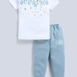 Todd N Teen Boys Printed Pure Cotton Round Neck T-shirt With Joggers-image-16