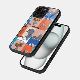 macmerise Cartoon Characters Printed iPhone 16 Pro Bumper Case Mobile Accessories-18