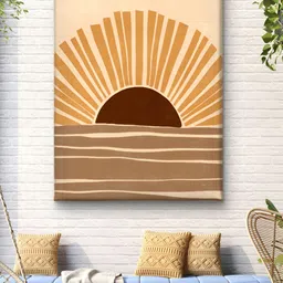 Livin'luxe Brown & Orange Sunrise Canvas Wall Art-picture-46