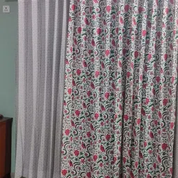 Trance Home Linen White & Green Floral Long Door-38