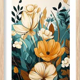 Floral Wall Art With Frame Home Decor Wall Painting For Living Room Office Bedroom-image-20