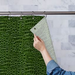 ArtzFolio Green Printed Waterproof Shower Curtains-93
