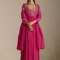 Soch Women Scoop Neck Embellished Chiffon Maxi Dress-image-28