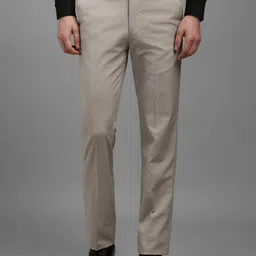 Louis Philippe Men Checked Slim Fit Formal Trousers-picture-44