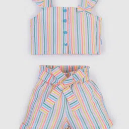 MeeMee Girls Striped Top with Shorts-image-48