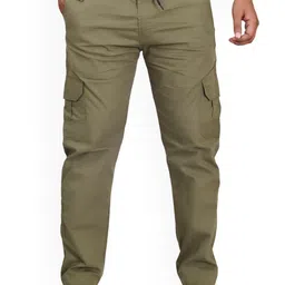 OF-NOTE Men Relaxed Cotton Cargos Trousers-76