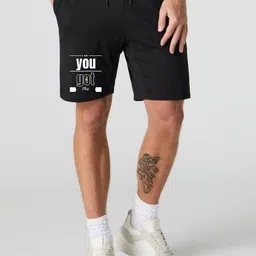 FABSTIEVE Men Typography Printed Low-Rise Above Knee Cotton Regular Shorts-image-57