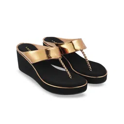 Lazera Leather Wedge Sandals with Tassels-37