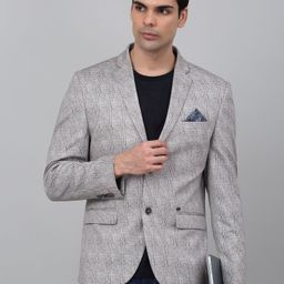 Cantabil Checked Single Breasted Blazer-image-62
