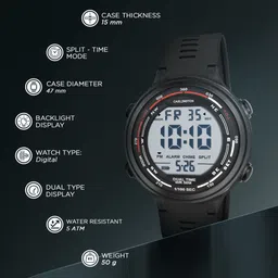 CARLINGTON Men Dial & Straps Digital Multi Function Watch Endurance 9120 Black image 5