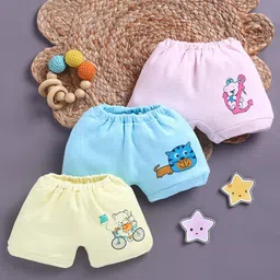 Redden Infant Boys Pack Of 3 Assorted Pure Cotton Mid-Rise Bloomer Briefs R1-Z40-PK3-6