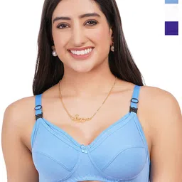 Liigne Women Solid Non Padded 3 Full Coverage Bra-picture-45