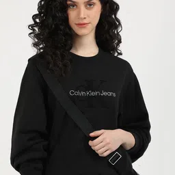 Calvin Klein Jeans Women Typography Embroidered Sweatshirt-image-56