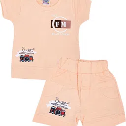 SHAKTI CREATION Unisex Peach Clothing Set-53