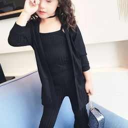 LULU & SKY Girls Striped Top with Capris-image-57