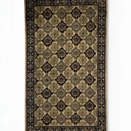 Fabindia Black & Beige Kalamkari Printed Dhurrie-49