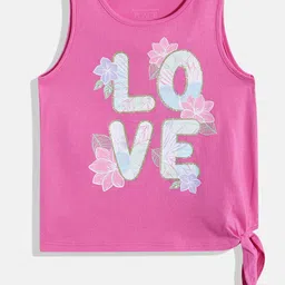 THE CHILDREN'S PLACE Girls Typography Print Cotton Tank Top-picture-12