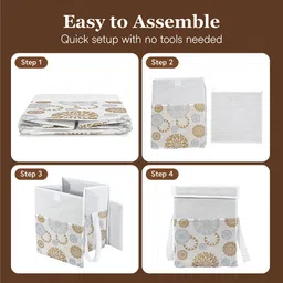 Kuber Industries White Set of 3 Regular Multi-Utility Organisers image 2