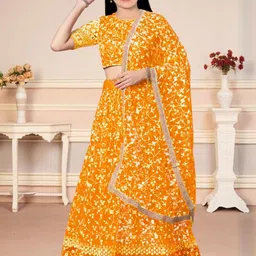 F Plus Fashion Yellow Net Lehenga Choli-picture-20